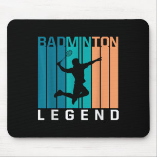 Mousepad Badminton Legend Jogador De Badminton Shuttle Spor