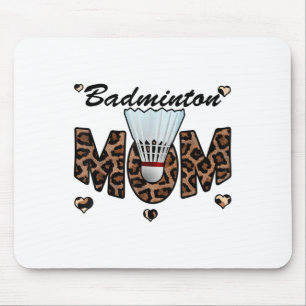 Mousepad Badminton Mãe Leopard Engraçado Badminton Mãe Mães