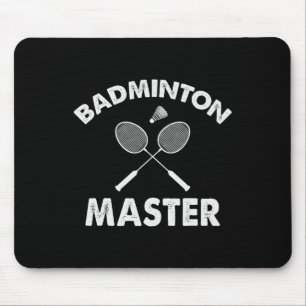 Mousepad Badminton Master Funny Badminton Player Shuttle Ra