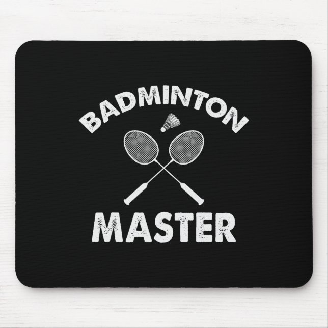 Mousepad Badminton Master Funny Badminton Player Shuttle Ra (Frente)