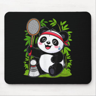 Mousepad Badminton Panda Escavado - Engraçado Shuttle Ani