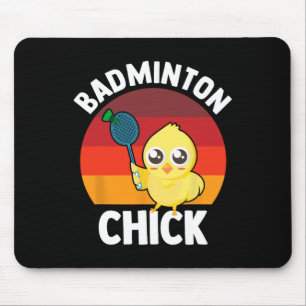 Mousepad Badminton Pintinho Badminton Player Shuttle Sports