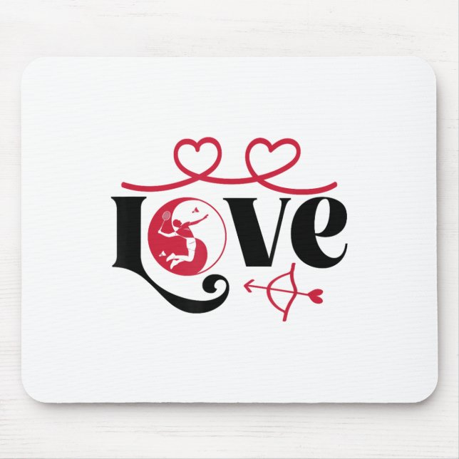 Mousepad Badminton-player Jogo Shuttle Yin-yang-love Badmin (Frente)