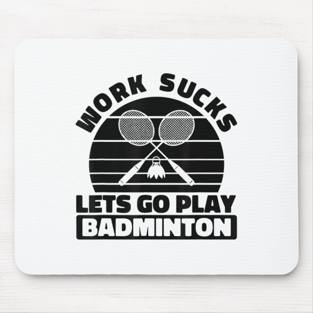 Mousepad Badminton Player Racket - Tribunal da Equipe Racqu (Frente)