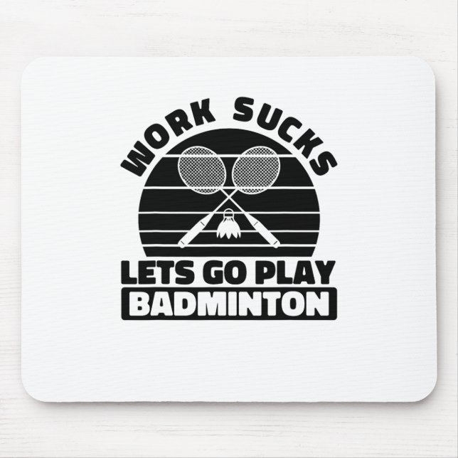 Mousepad Badminton Player Racket - Tribunal da Equipe Racqu (Frente)