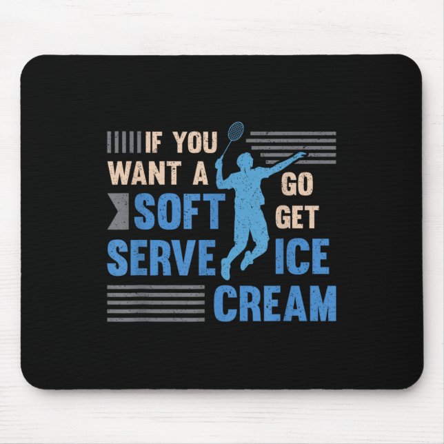 Mousepad Badminton Player Soft Serve Badminton (Frente)