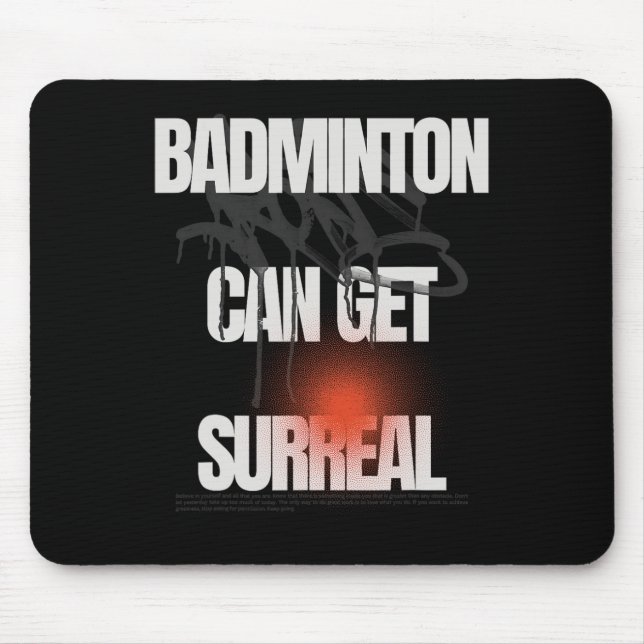 Mousepad Badminton pode ganhar um jogo de barulho de raquet (Frente)