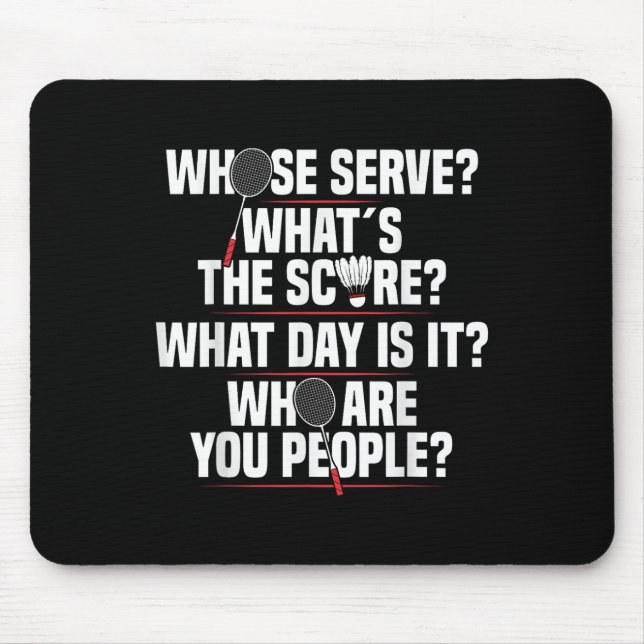 Mousepad Badminton Racket Serve Shuttle Player Badminton Pl (Frente)