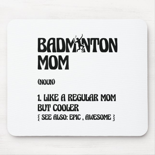 Mousepad Badminton reprodutor da mãe Shuttle (Frente)