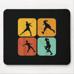 Mousepad Badminton Retro I Raquete I Peteca I Badminton