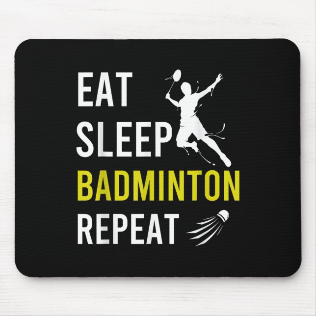 Mousepad Badminton Shuttle Coma O Sono Repetir Badminton Tr (Frente)