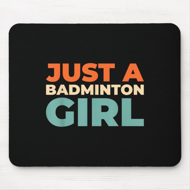 Mousepad Badminton Shuttle - Jogador De Racket Apenas Um Ba (Frente)