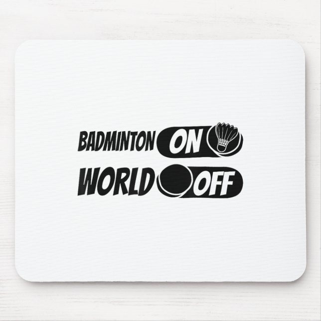 Mousepad Badminton Shuttle Racket - Equipe Badminton No Mun (Frente)