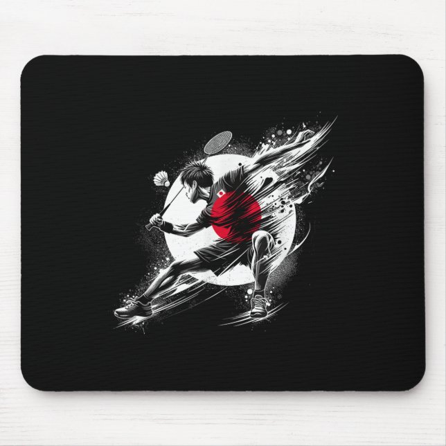 Mousepad Badminton Sport Patriota Japão Shuttle (Frente)