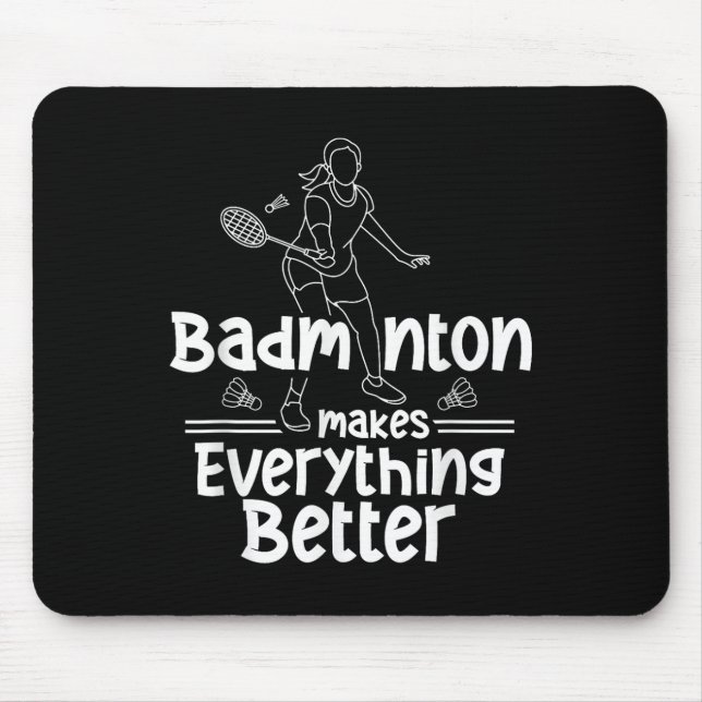 Mousepad Badminton Torna Tudo Melhor Equipe Shuttle Pla (Frente)
