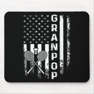 Mousepad Badminton Vovô Bandeira Americana Vintage Natal 