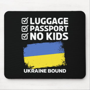 Mousepad Bagagem Apoio Ucrânia Viagem Vacat Ucrânia