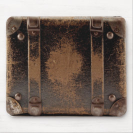Mousepad Bagagem de couro vestida antiga