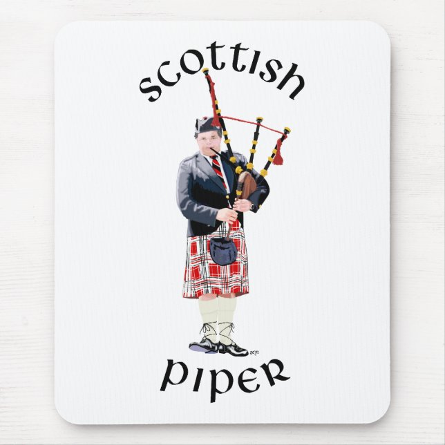 Mousepad Bagpipe Player em Red Kilt (Frente)