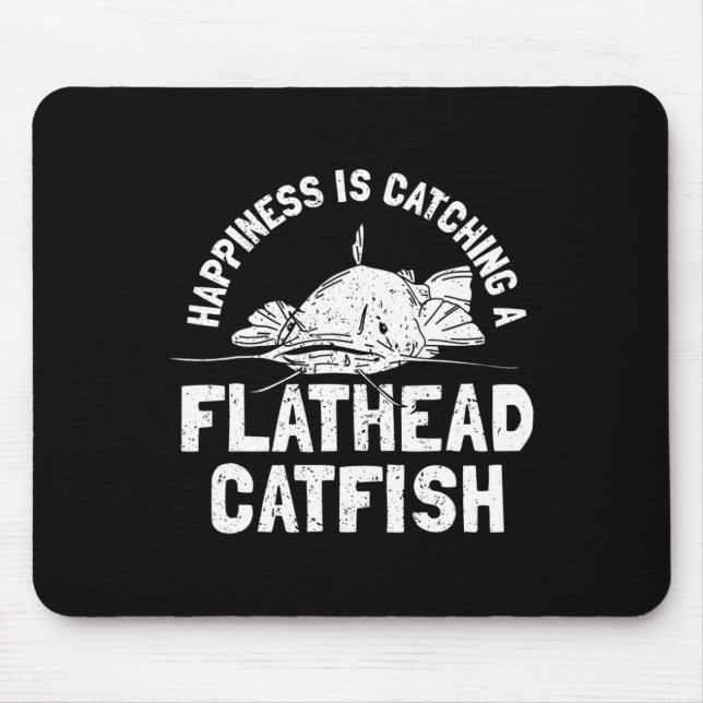 Mousepad Bagre-de-cabeça-chata - Pesca de Bagre Peixe Para  (Frente)