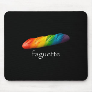 Mousepad Baguete Divertida Arco-íris Faguete Mês do Orgulho