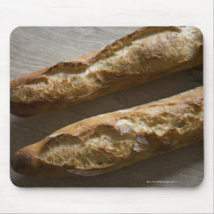Mousepad Baguettes franceses, pão francês, fim acima
