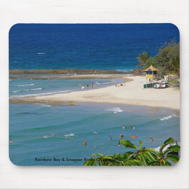 Mousepad Baía Arco-íris & Snapper Rocks Queensland (Frente)