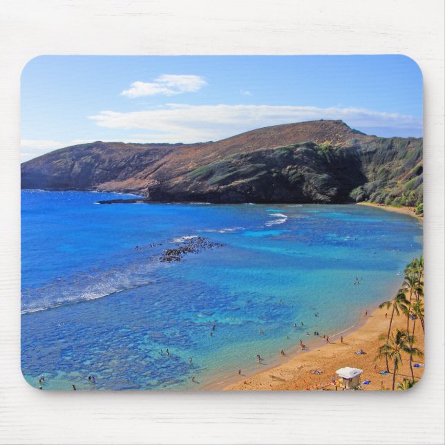 Mousepad Baía de Hanauma, opinião de Honolulu, Oahu, Havaí (Frente)