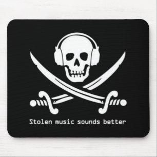 Mousepad Baía do pirata - a música roubada soa o melhor
