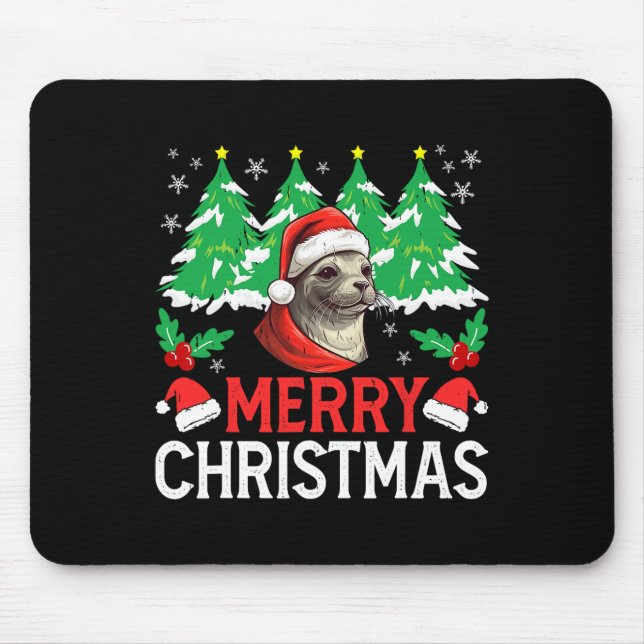 Mousepad Baikal Seal Natal Pajama Figurino para Xmas Holi (Frente)