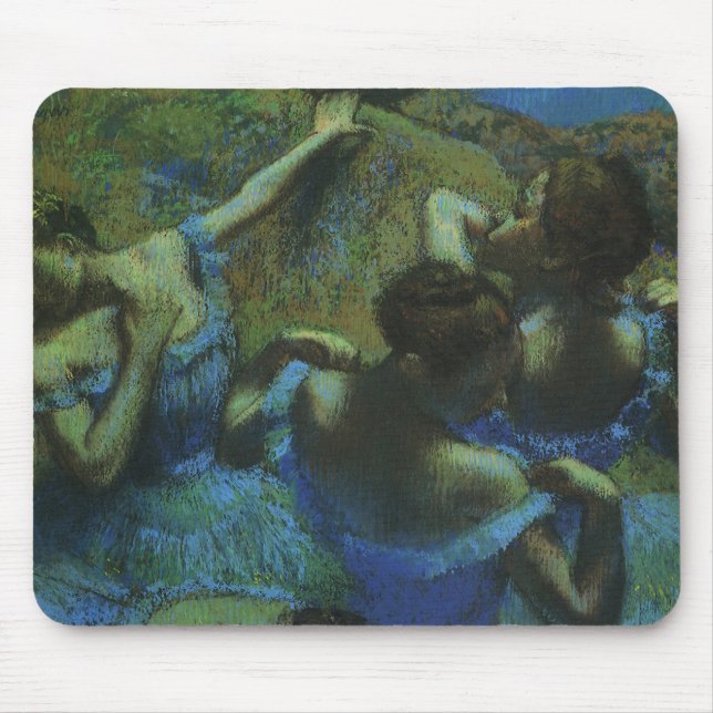 Mousepad Bailarinas Azuis de Edgar Degas, Impressionismo Vi (Frente)