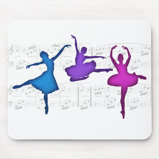 Mousepad Bailarinas do dia do balé (Frente)