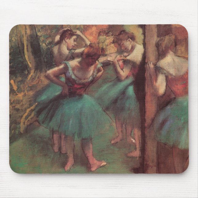 Mousepad Bailarinas, Rosa e Verde de Edgar Degas (Frente)