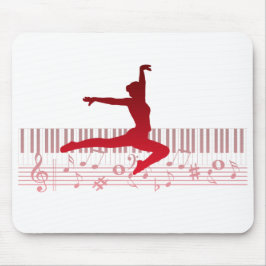 Mousepad Bailarino de ballet em um teclado