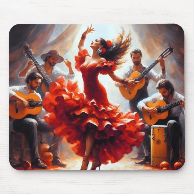 Mousepad Bailarino de Flamenco Banda de Música Espanhola  (Frente)