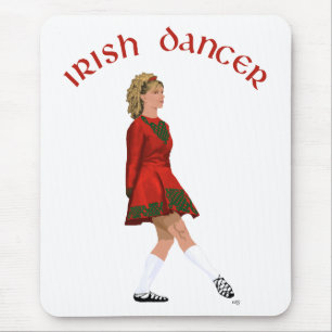 Mousepad Bailarino Irlandês de Sapato Macio de Vermelho