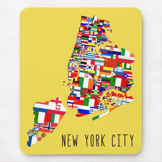 Mousepad Bairro de Nova Iorque Ancestralidade Flags Mousema (Frente)