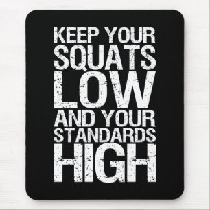 Mousepad Baixo Quadrado - Motivação de Workout de Construçã