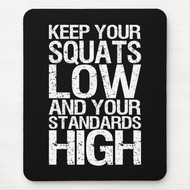Mousepad Baixo Quadrado - Motivação de Workout de Construçã (Frente)