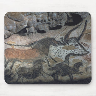 Mousepad Balance a pintura de um touro e dos cavalos,