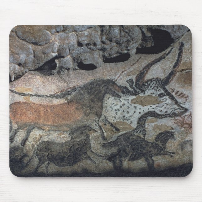 Mousepad Balance a pintura de um touro e dos cavalos, (Frente)
