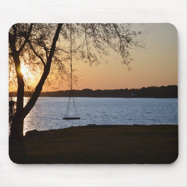 Mousepad Balanço no rio em Sunset (Frente)