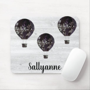 MOUSEPAD BALÃO DE AR A QUENTE RUSTA DE BRANCO PERSONALIZÁVE