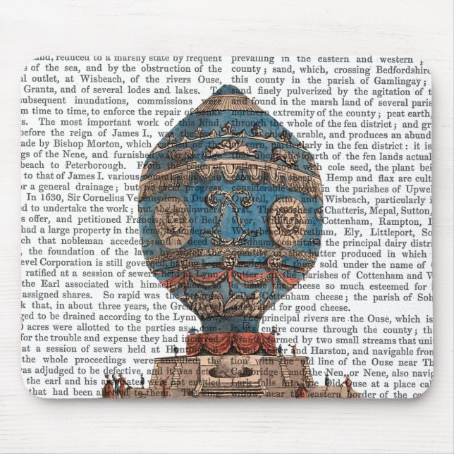 Mousepad Balão de Ar Quente Aerostático Montgolfier (Frente)