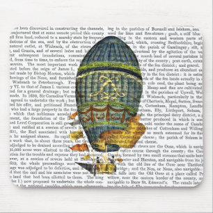 Mousepad Balão de ar quente cilíndrico azul
