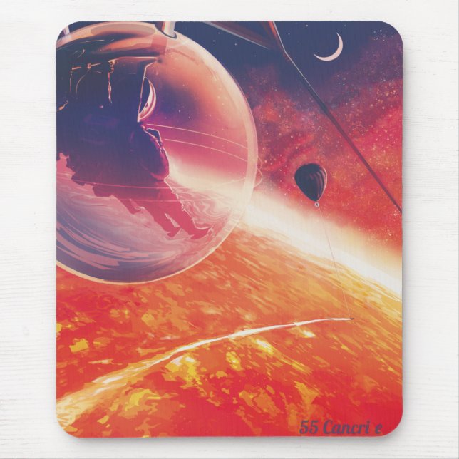 Mousepad Balão de Ar Quente Extremo em Paisagem Infernal Vu (Frente)