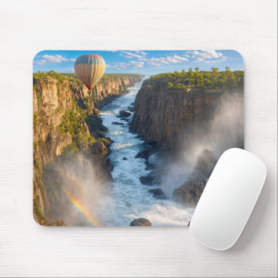 Mousepad Balão de Ar Quente Pairando Sobre Desfiladeiro de