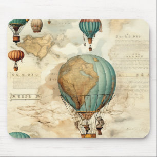Mousepad Balão de Vintage Ar Quente em Paisagem Serena (5)