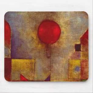 Mousepad Balão Vermelho Arte Colorida Abstrata de Paul Klee