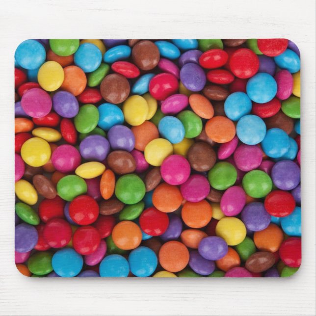 Mousepad Balas de Botão Coloridas (Frente)